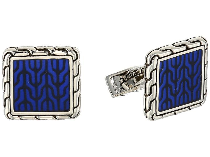 John Hardy - Classic Chain Cufflinks With Transparent Enamel
