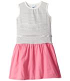 Toobydoo - Nautical Stripe Tank Dress W/ Contrast Pink Skirt