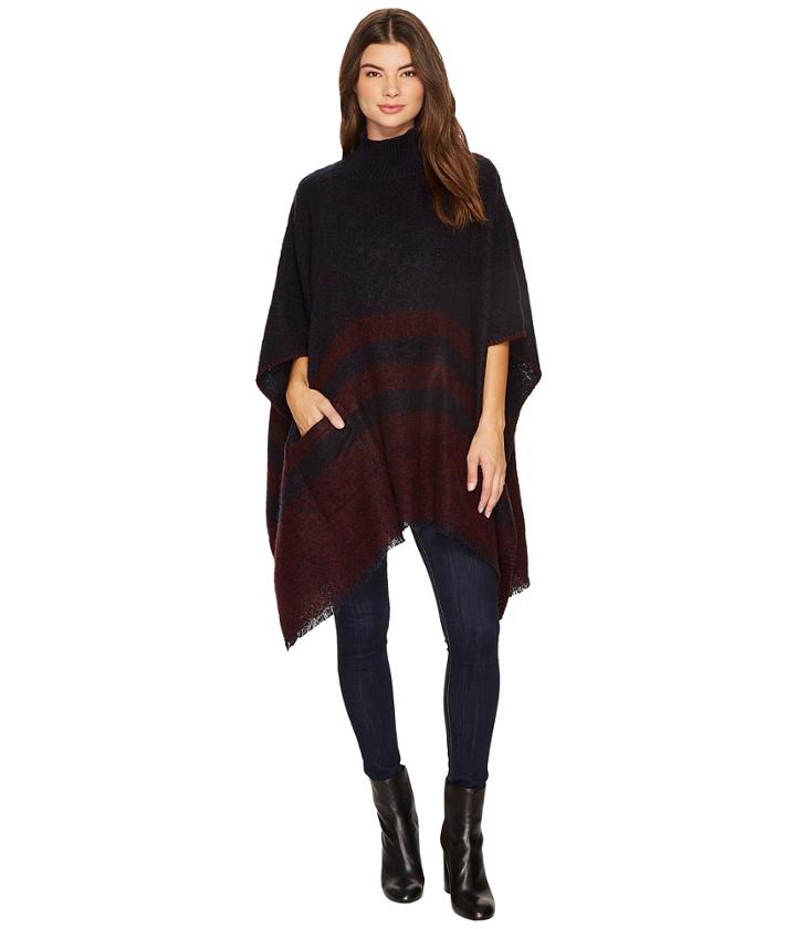 Lauren Ralph Lauren - Brushed Saddle Stripe Poncho