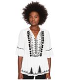 Kate Spade New York - Pom Embroidered Top