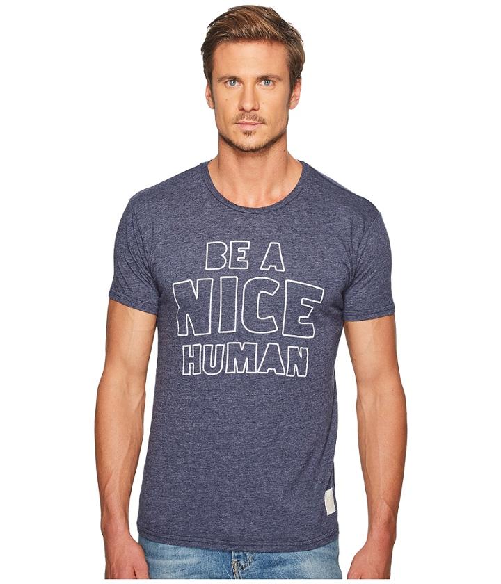 The Original Retro Brand - Be A Nice Human Short Sleeve Tri-blend Tee