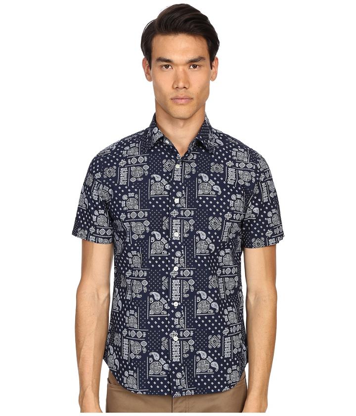 Jack Spade - Clift Short Sleeve Point Collar Bandana