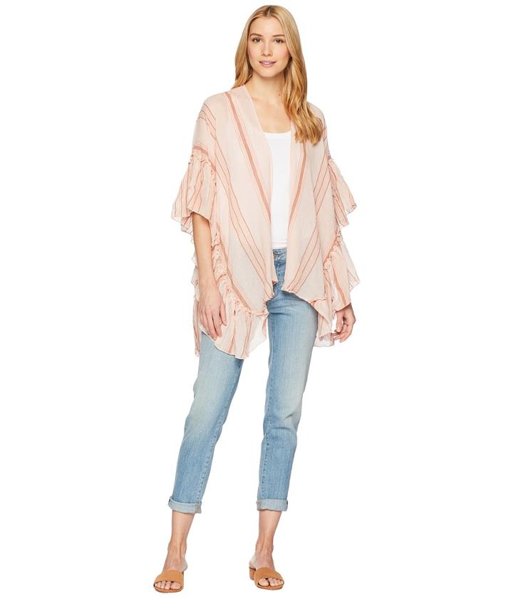 Collection Xiix - Striped Side Ruffle Cover-up