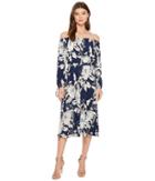 Maggy London - Off The Shoulder Peasant Sleeve Dress