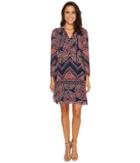 Laundry By Shelli Segal - Long Sleeve Printed Chiffon Dress