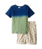 Splendid Littles - Dip-dye Tee With Printed Chili Pepper Shorts Set