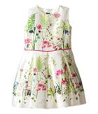 Oscar De La Renta Childrenswear - Botanical Border Mikado Party Dress