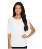 Calvin Klein - Short Sleeve Slit Sleeve Blouse With Hardware