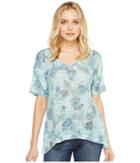 Nally &amp; Millie - Floral Print V-neck Top