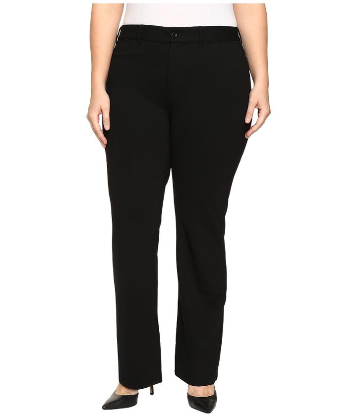 Nydj Plus Size - Plus Size Isabella Trousers In Ponte Knit In Black