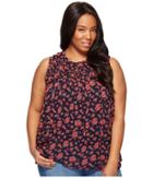 Lucky Brand - Plus Size Rouched Yoke Tank Top
