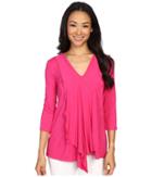 Miraclebody Jeans - Cerise Asymmetric Top W/ Body-shaping Inner Shell
