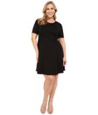 Karen Kane Plus - Plus Size Short Sleeve Fit Flare Dress