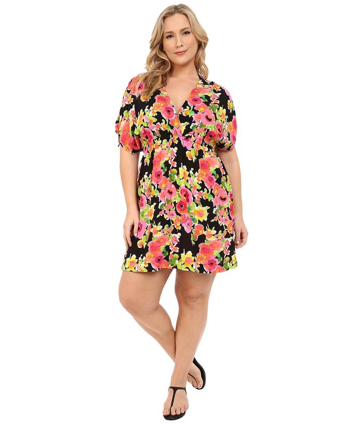 Lauren By Ralph Lauren - Plus Size Brilliant Floral Farrah Dress Cover-up