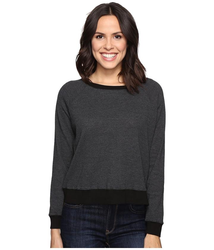 Allen Allen - Long Sleeve Raglan Cropped Crew