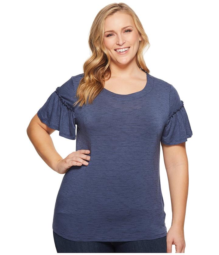 B Collection By Bobeau - Plus Size Sofie Stripe Tee