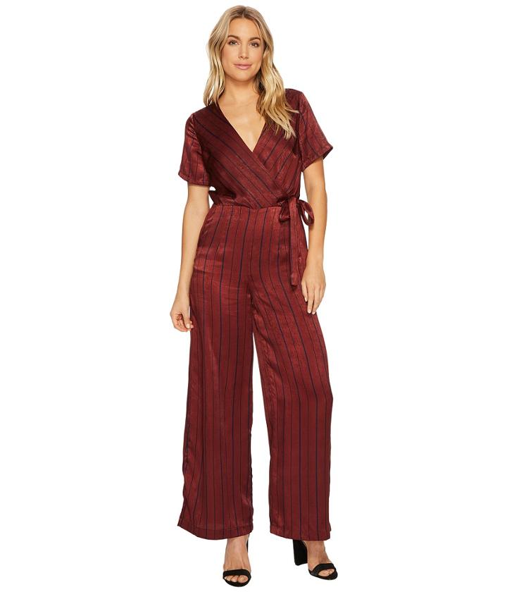 J.o.a. - Short Sleeve Wide Leg Jumpsuit