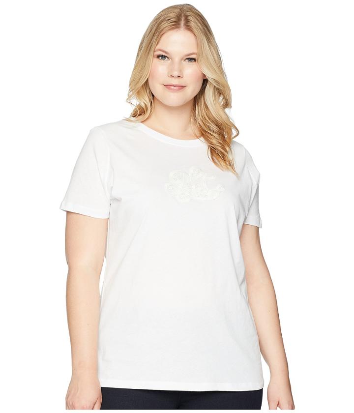 Lauren Ralph Lauren - Plus Size Monogram Striped T-shirt