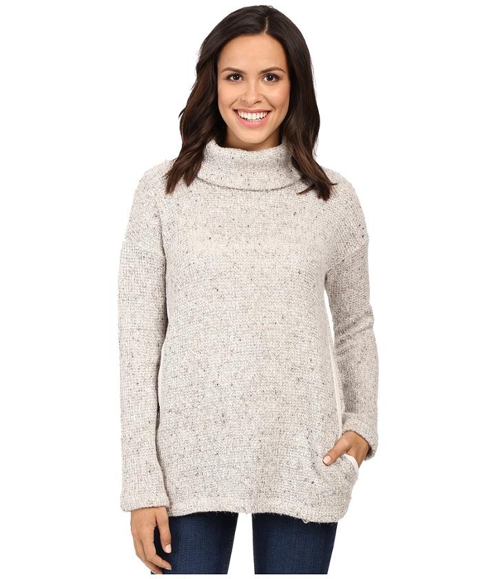 Splendid - Double Face Loose Knit Roll Neck Pullover