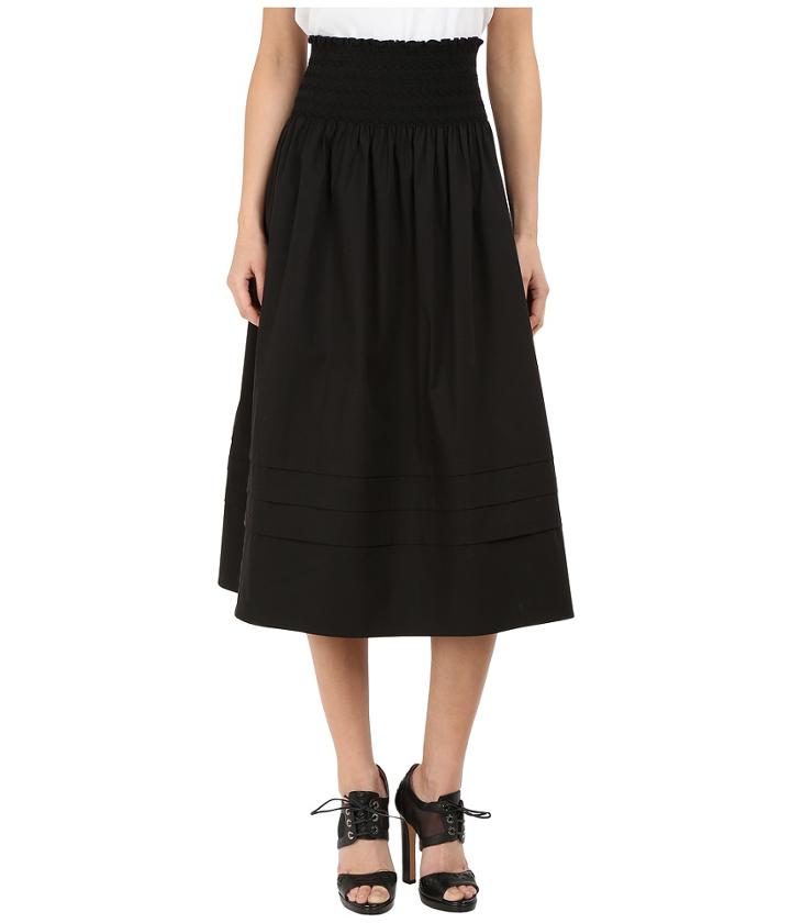 Red Valentino - Stretch Compact Poplin Skirt