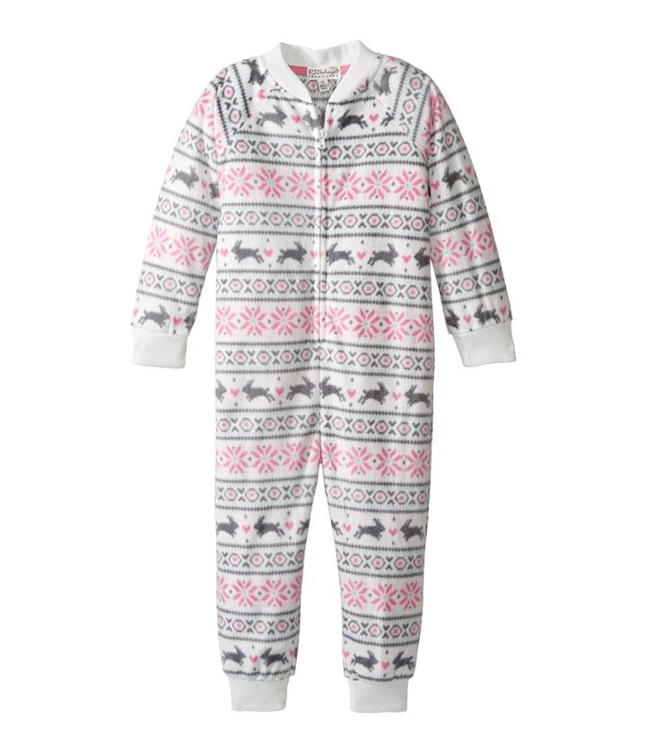 P.j. Salvage Kids - Snow Bunny One-piece Pajama