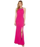 Adrianna Papell - Knit Crepe Beaded Neck Gown