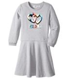 Moschino Kids - Long Sleeve Multicolored Heart Logo Dress