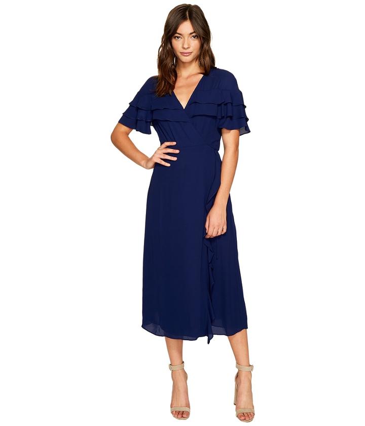 1.state - Wrap Front Tiered Ruffle Maxi