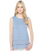 Vince Camuto - Sleeveless Mix Media Layered Top