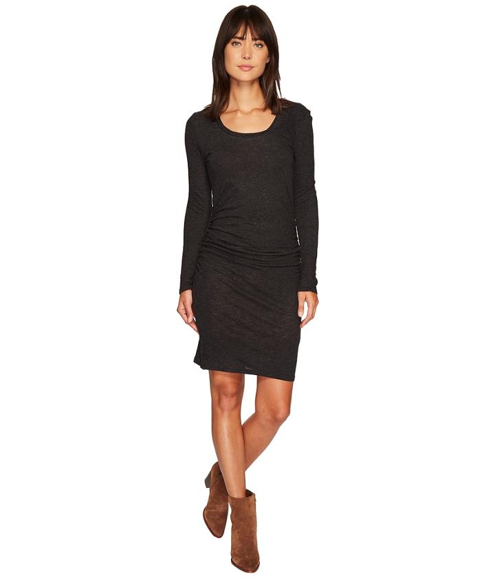 Lanston - Ruched Long Sleeve Shirtdress