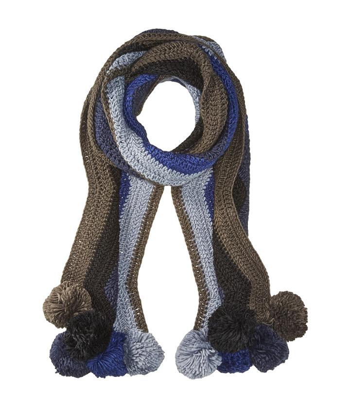 Bcbgmaxazria - Crochet Stripe Pom Muffler