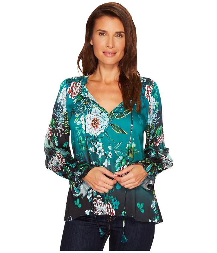 Hale Bob - Natural Act Stretch Satin Woven Top