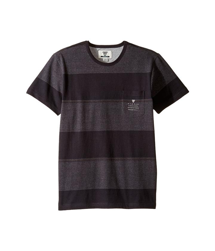 Vissla Kids - Back Wash Short Sleeve Stripe Pocket Crew Knit