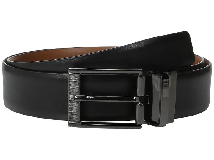 Perry Ellis Portfolio - Etched Buckle Reversible Dress Belt