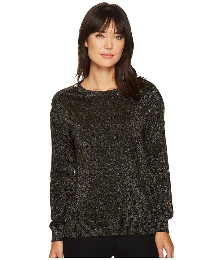 Michael Michael Kors - Lurex Button Sweater