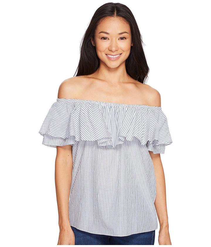 Ivanka Trump - Striped Off The Shoulder Top