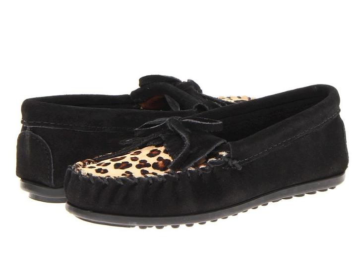 Minnetonka Kids Leopard Kilty Moc