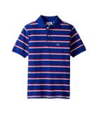 Lacoste Kids - Short Sleeve Fine Stripe Pique Polo