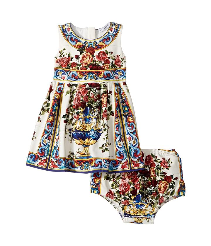 Dolce &amp; Gabbana Kids - Floral Vase Dress