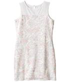 Us Angels - Printed Lace Sleeveless Illusion Sheath Dress