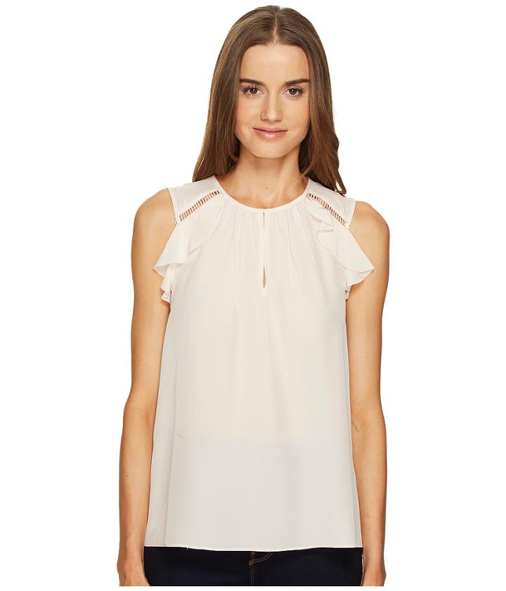 Kate Spade New York - Rambling Roses Ruffle Silk Top