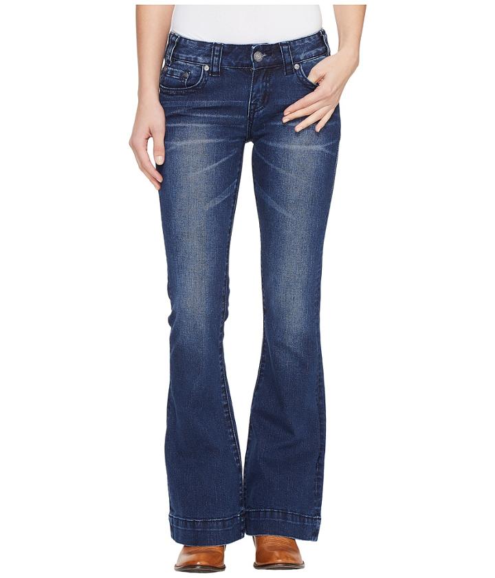 Rock And Roll Cowgirl - Trouser Bootcut In Dark Vintage W8-1400
