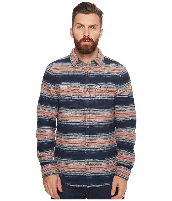 Original Penguin - Long Sleeve Striped Brushed Flannel Heritage