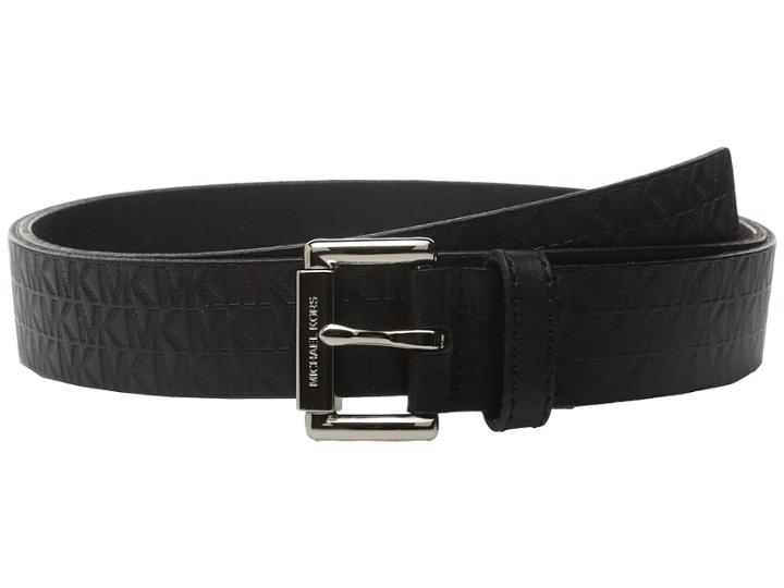 Michael Michael Kors - 32mm Embossed Mk Monogram On Roller Buckle Belt