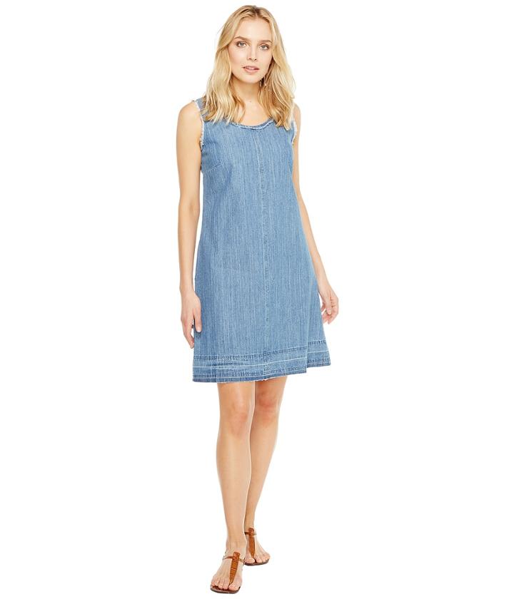 Stetson - Sleeveless Raw Edge Denim Dress