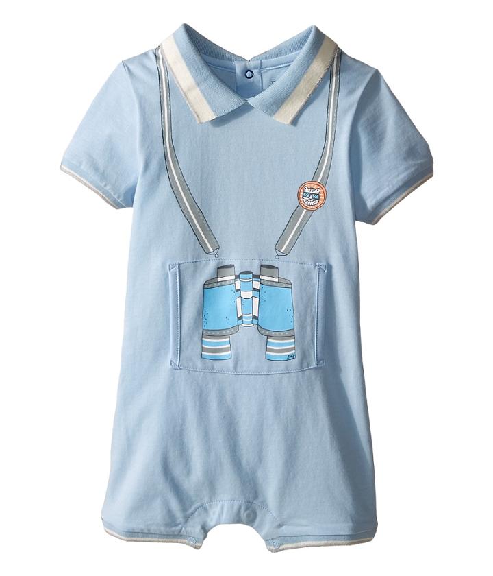 Little Marc Jacobs - Jersey Overall Bodysuit With Illustration In Front