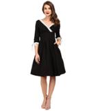 Unique Vintage - 3/4 Sleeve Diana Swing Dress