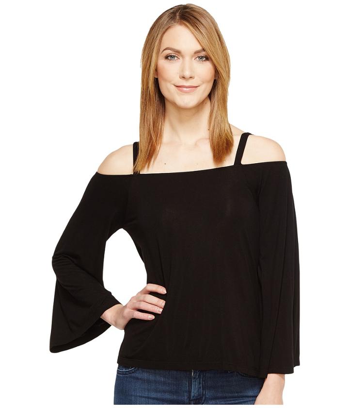 Michael Stars - Jersey Lycra Cropped Off Shoulder Top