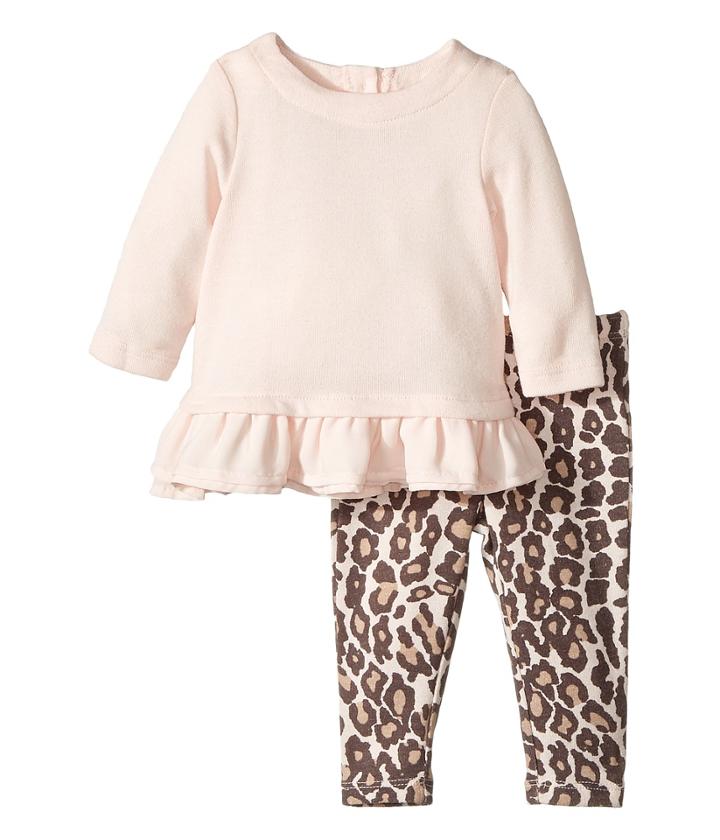 Splendid Littles - Animal Printed Leggings With Light Pink Top