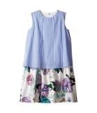 Versace Kids - Layered Striped Floral Print Dress